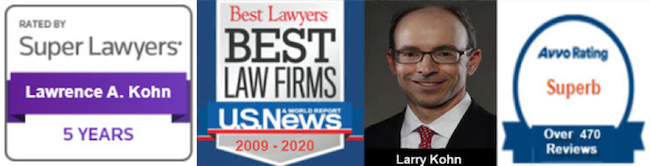 AVVO superstar Larry Kohn has over 540 5-star reviews on AVVO. He is a partner in our Atlanta criminal lawyer firm.