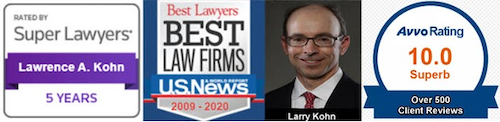 Larry Kohn has for over 24 years represented thousands of clients who faced serious drunk driving misdemeanors and felony DUI. He is a Super Lawyer, a Best Lawyer in America, and a 10.0 Superb rated lawyer with AVVO.