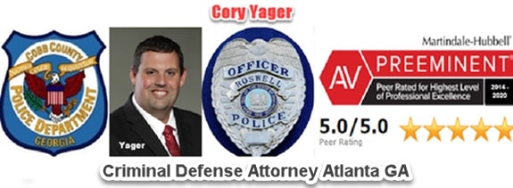 Cory Yager, ex-Cobb County police officer, and now a top-rated criminal defense attorney Marietta GA. Felony or misdemeanor case of all type handled. Our lawyers near me are ready to aggressively defend your legal rights.