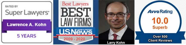 Criminal lawyer near me free consultation Larry Kohn has been named a Super Lawyer 5 years in a row.