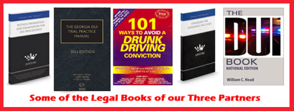 Several of the many legal books of our three law partners, Bubba Head, Cory Yager and Larry Kohn.