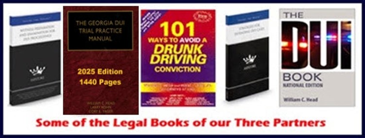 Our three best criminal defense lawyers in Atlanta have authored and co-authored many legal books on GA DUI law, and even 101 Ways to Avoid a Drunk Driving Conviction.