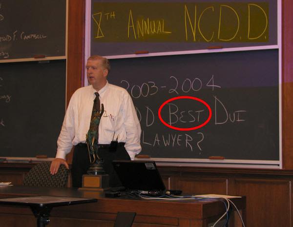 In 2003, and the NCDD.com national seminar at Harvard University (Austin Hall), William Head was named to be the top DUI lawyer in the United States by the then-800 member group.