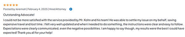 Client reviews for criminal defense lawyer Larry Kohn
