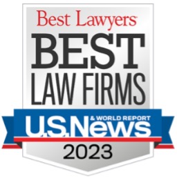 One of many US News and World Report Best Laws Firms in America awards, for 2023. Thes awards go back many years.