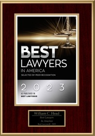 Named to Best Lawyers in America since 2009, William Head was again named one of the State's top DUI lawyers in 2023.