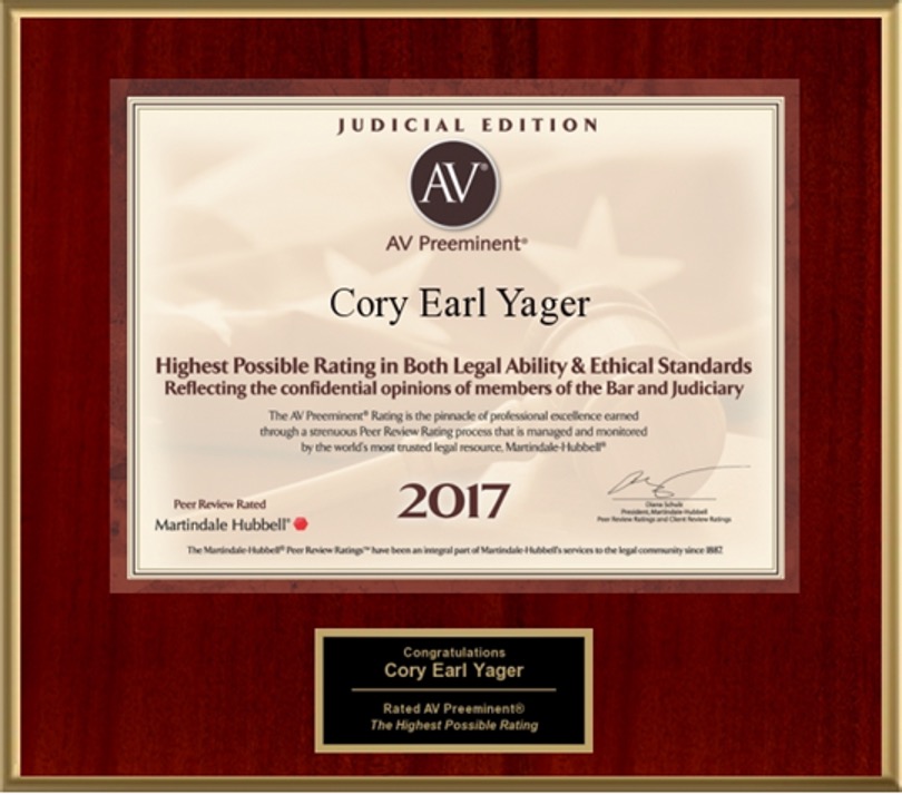 DUI Attorney Marietta, GA: Cobb County DUI Lawyer Cory Yager - Highest possible Martindale-Hubbell ratings for over a decade.