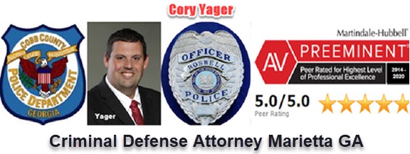 Cory Yager, ex-Cobb County police officer, and now a top-rated criminal defense attorney Marietta GA. Felony or misdemeanor case of all type handled. Our lawyers near me are ready to aggressively defend your legal rights.