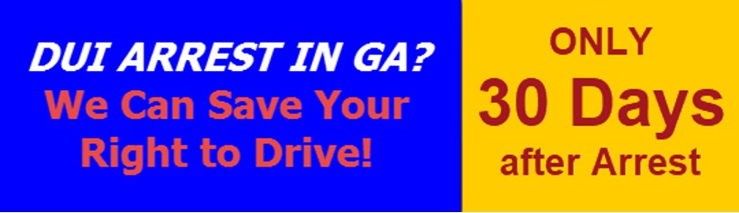 You only have 30 days from the date of your DUI arrest to file for an appeal of  a pending administrative license suspension (ALS) proceeding against you that is being pursued by Georgia DDS (the GA DMV) if you want to get your driver’s license back.