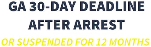 Georgia 30-dat notice after DUI arrest means you have only 30 days after you were arrested to file an appeal with the proper authorities or else your driver's license may be susoended even before your case is heard.