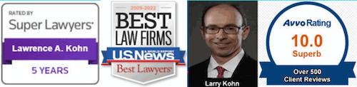 Super Lawyer Larry Kohn has received many legal industry awards over his 25-year career. Mr. Kohn handles DUI, sex crimes, assault, and theft cases. Call 404-567=5515 for a free same-day consultation.