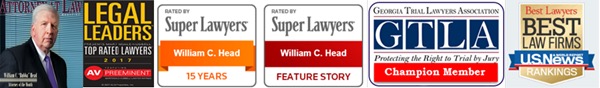 An attorney in Georgia since 1976, William Head is one of the State's best-known criminal defense lawyers, especially for serious traffic crimes like serious injury by vehicle and vehicular homicide GA.