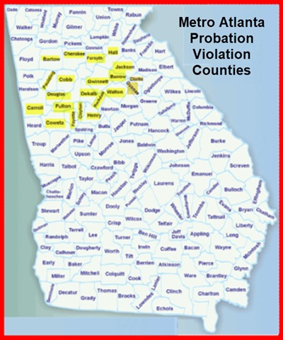 Yellow highlighted areas show our main practice area. Over 95% of our clients' cases occurred in these counties. Yet, our criminal defense attorneys travel statewide, when our expertise is needed.