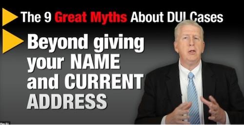 Atlanta DUI lawyer Bubba Head explains the 9 great myths about DUI cases, like you are legally required to take field sobriety tests. You are not. These unscientific tests are voluntary - don't take them.