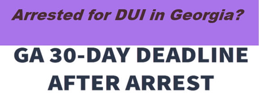 Almsoy 100% of DUI arrests involve an administrative license suspension. A strict, 30-day deadline exists to file an appeal. Call our DUI lawyer in GA NOW.