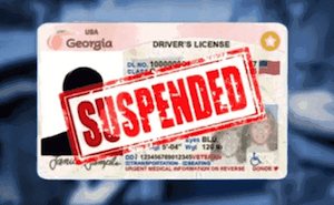 This imaged of a suspended Georgia driver's license is posted to WARN CLIENTS that they have only 30 days to get an ignition interlock through GA DDS or to file a DDS GA appeal of the administrative suspension for an implied consent refusal to be tests (or, after submitting to the implied consent test) blowing over the legal limit. Call today for a FREE case evaluation, and get help with this potential loss of all driving privileges.