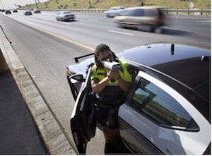 Traffic Police With Speed Checker