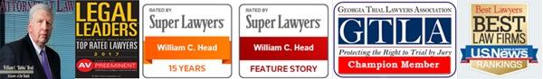 An attorney in Georgia since 1976, William Head is one of the State's best-known criminal defense lawyers, especially for serious traffic crimes like serious injury by vehicle and vehicular homicide GA.