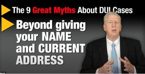 Atlanta DUI lawyer Bubba Head explains the 9 great myths about DUI cases, like you are legally required to take field sobriety tests. You are not. These unscientific tests are voluntary - don't take them.