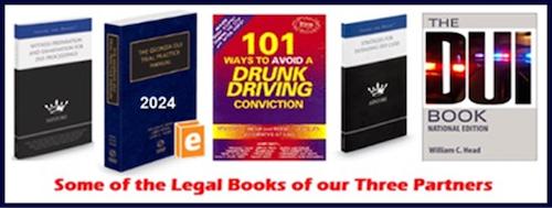DUI lawyers in Atlanta Larry Kohn and Cory Yager co-author several DUI reference books, along with DUI attorney Bubba Head. Titles include The DUI Book National Edition and 101 Ways to Avoid a Drunk Driving Conviction.