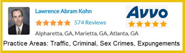 Larry Kohn has over 28 years experience as a top-rated Alanta criminal defense attorney who has over five hundred 5-star reviews. Larry can help you with DUI, sex crimes, drug charges, domestic violence, theft, and assault.