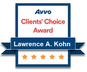 Atlanta criminal defense lawyer Larry Kohn received an AVVO Client's Choice Award for outstanding legal representation on cases including failure to maintain lane.
