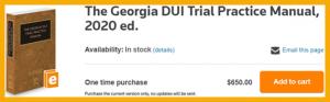 Georgia DUI Trial Practice Manual