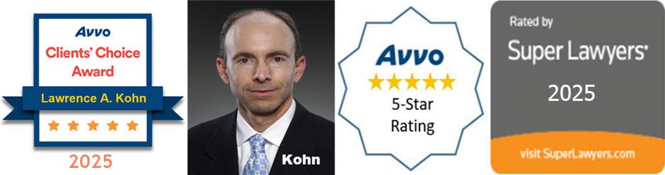 Atlanta traffic ticket lawyer Larry Kohn has over 510 AVVO 5-star reviews, and has been named a Super Lawyer 9 years in a row.