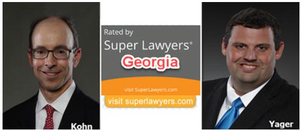 Atlanta criminal lawyers Larry Kohn and Cory Yager are both Georgia Super Lawyers, the highest legal services rating possible.